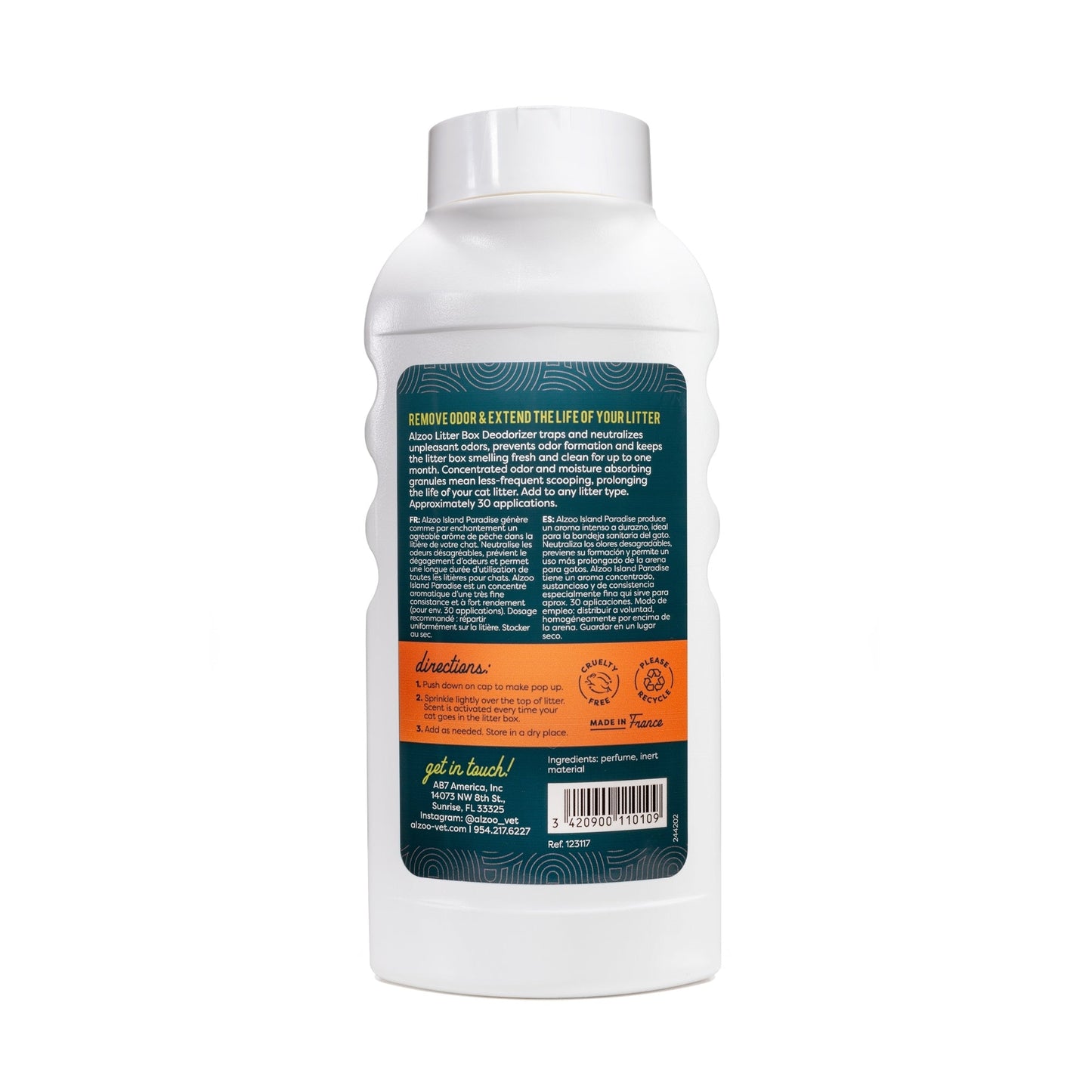 Alzoo Mineral-Based Litter Deodorizer Island Paradise 26.6oz.