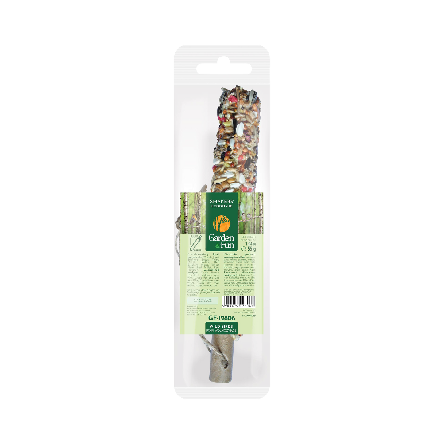 A & E Cages Smakers Garden Fun Economic Food Stick for Wild Birds 20ea/1.94 oz.