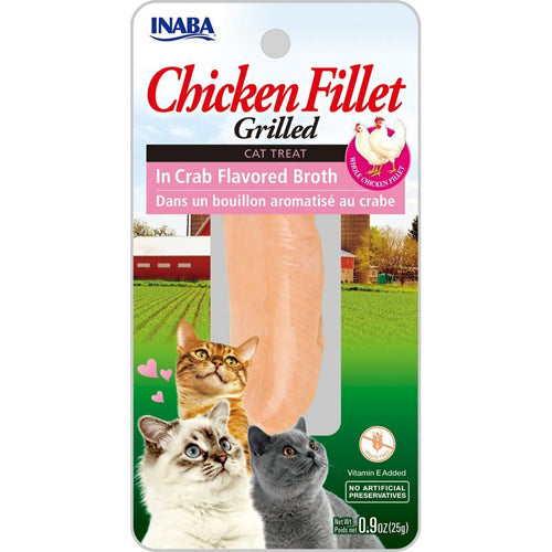 Inaba Cat Grill Fil Chicken/Crab Broth 0.9Oz/6Ct.