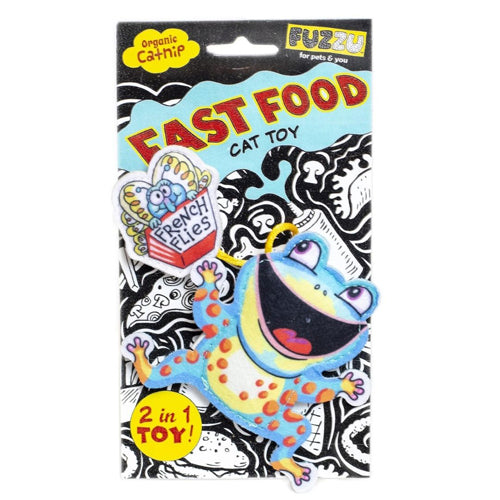 Fuzzu Frog & French Flies Cat Toy