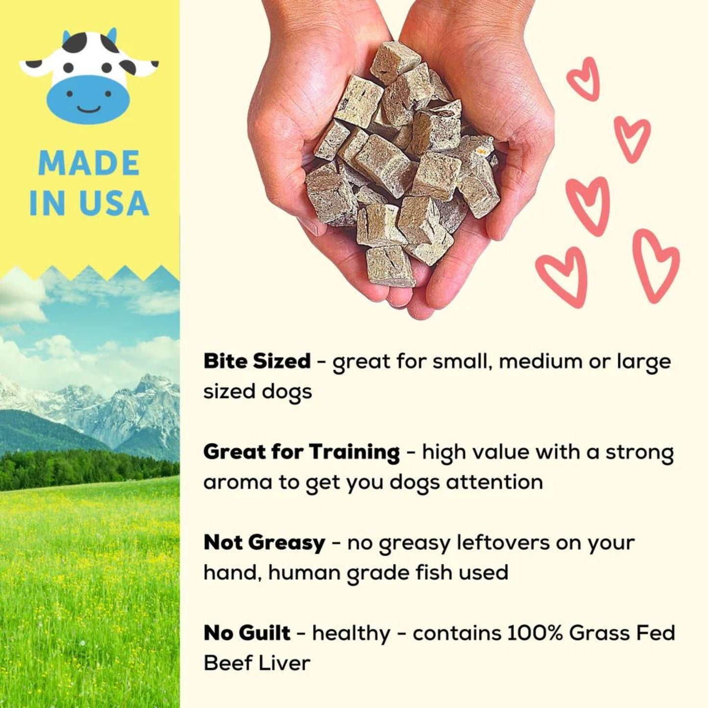 A Better Treat Just One Thing Freeze Dried Dog and Cat Treats Grass Fed Beef Liver 3oz. (Case of 6) 2 case minimum