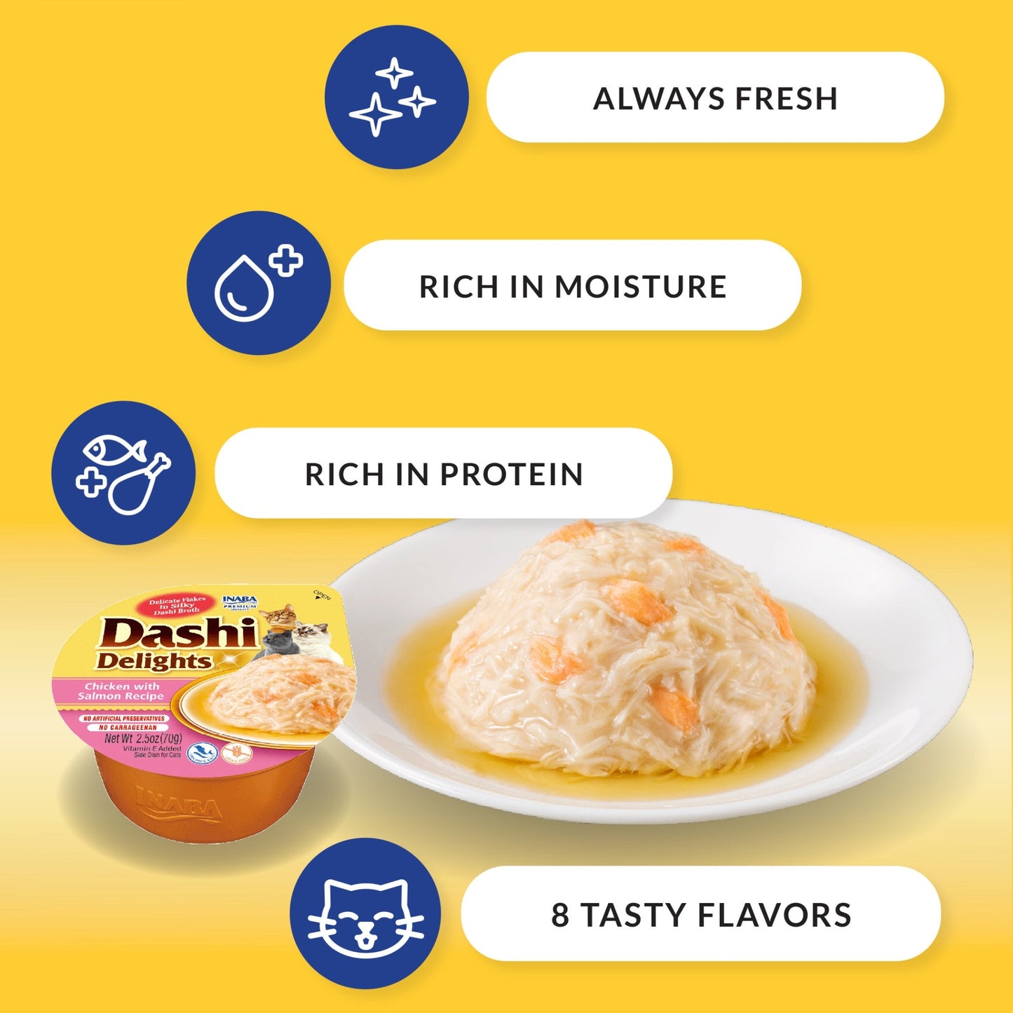 Inaba Dashi Delight 2.5oz. Chicken Cheese (6 count)