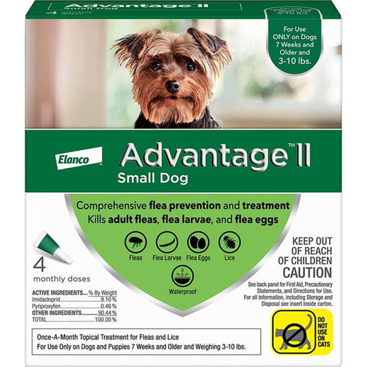Advantage II Dog Small Green 4-Pack (3packs)