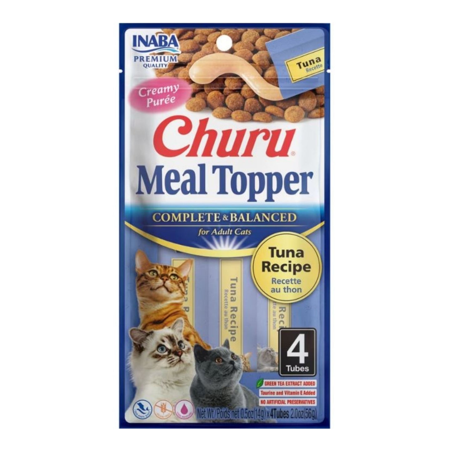 Inaba Churu Complete & Balanced Topper For Cats Tuna 2oz. 4 Pk (Case of 6)