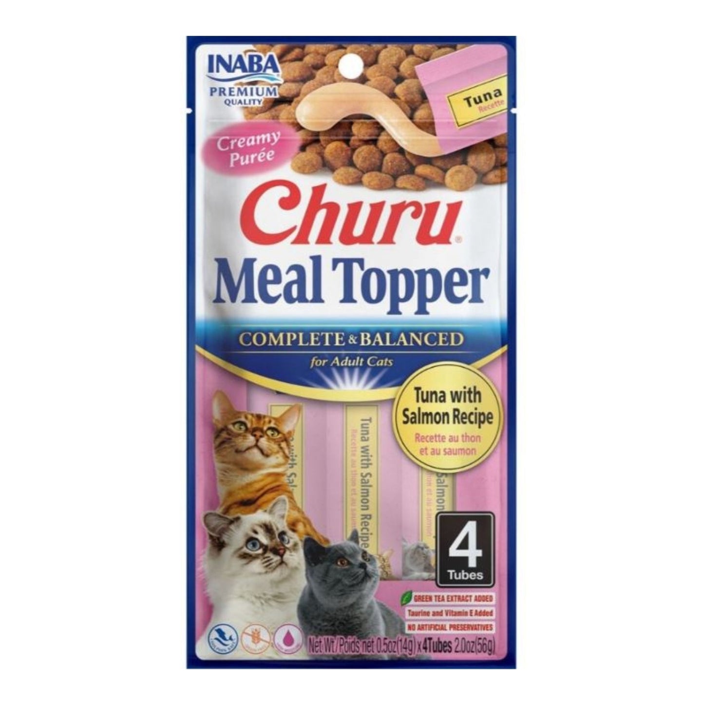 Inaba Churu Complete & Balanced Topper For Cats Chicken/Cheese 2oz. 4 Pk (Case of 6)