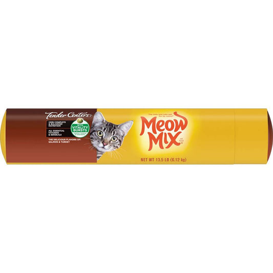 Meow-Mix Tender Centers w/Vitality Bursts Dry Cat Food Salmon & Turkey 13.5lb